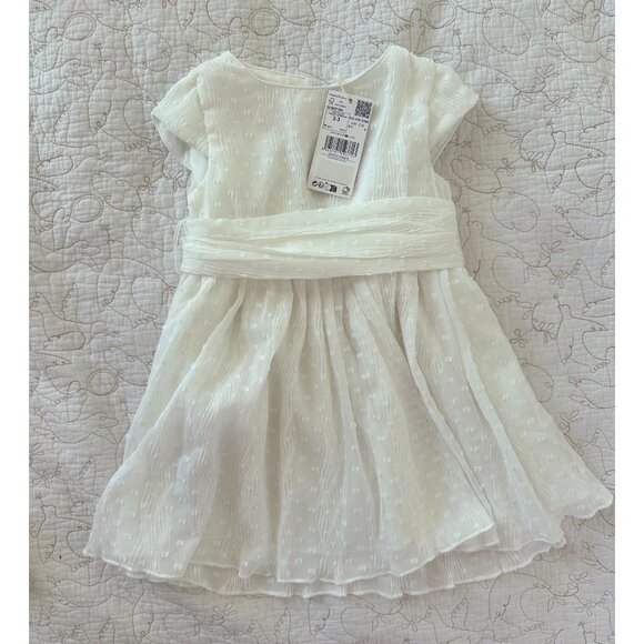 NWT Mango Plumeti Dress - White - Picture 7 of 7